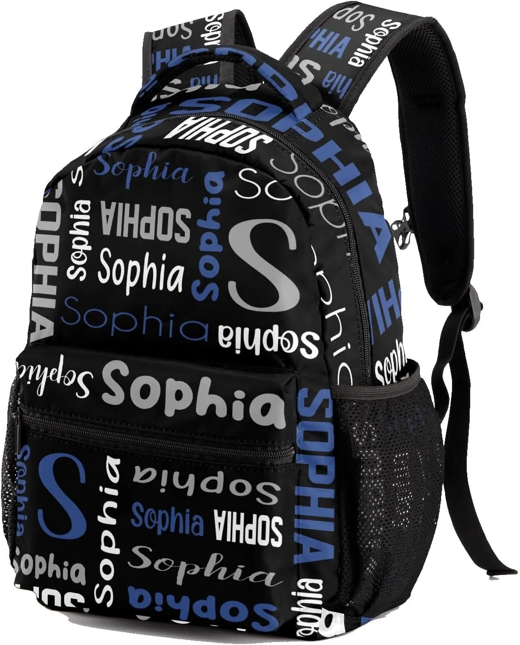 Waterproof Personalized Bookbag Custom Backpack with Name for Elementary Girls Boys, Unique Customized School Book Bag, Customize Back Pack Gift for Kids, 1 Pack