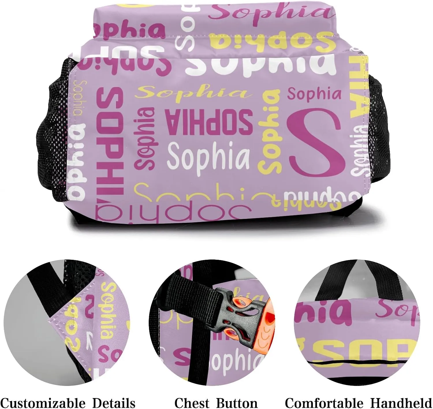 Waterproof Personalized Bookbag Custom Backpack with Name for Elementary Girls Boys, Unique Customized School Book Bag, Customize Back Pack Gift for Kids, 1 Pack