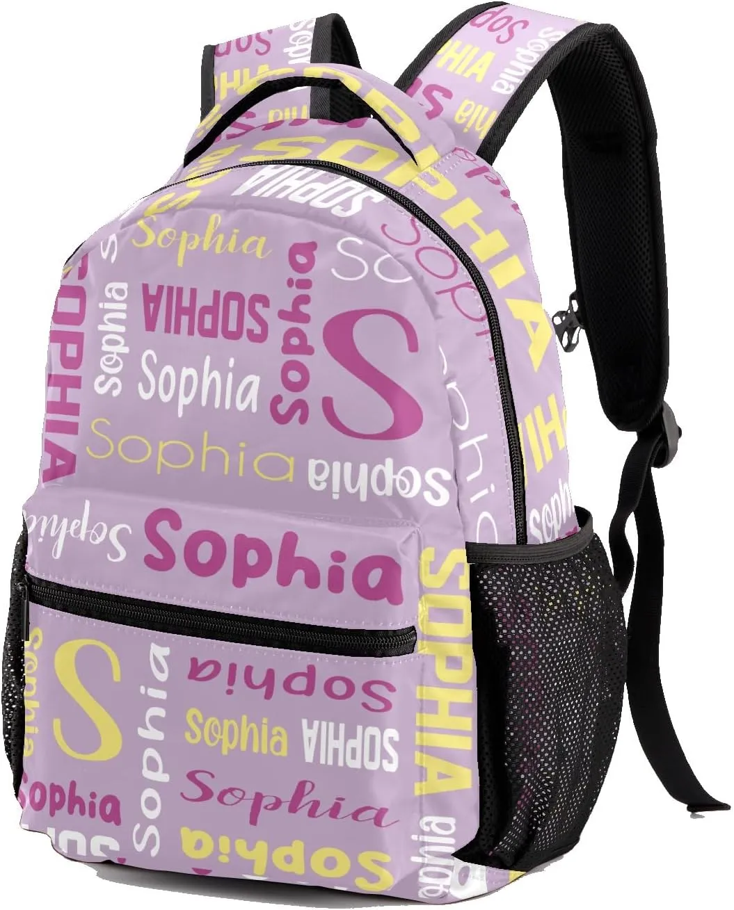 Waterproof Personalized Bookbag Custom Backpack with Name for Elementary Girls Boys, Unique Customized School Book Bag, Customize Back Pack Gift for Kids, 1 Pack