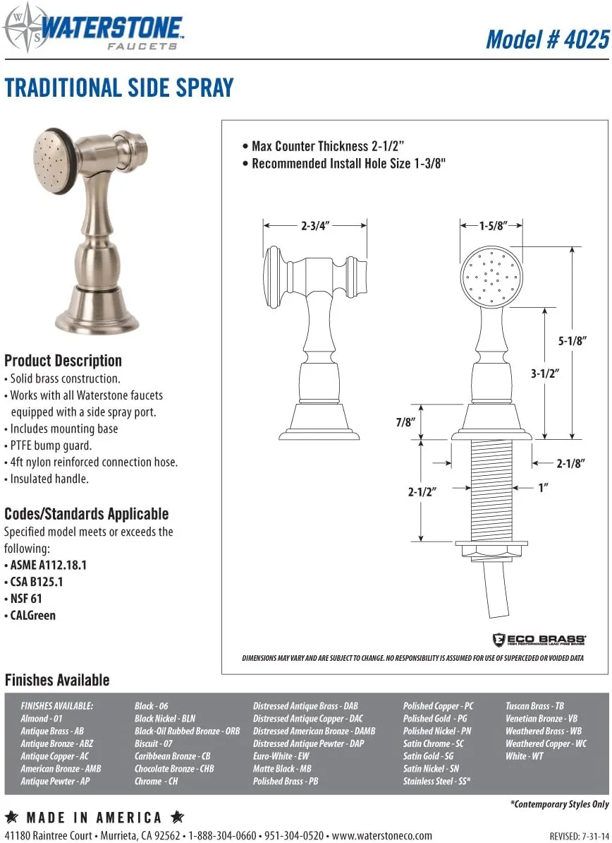 Waterstone Towson Bridge Faucet - 18" Articulated Spout - Lever Handles - 2Pc. Suite Graphite