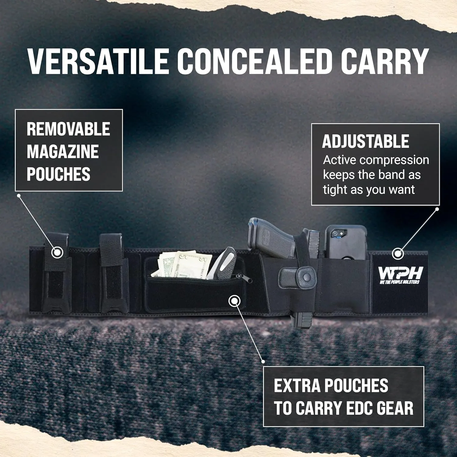 We The People Holsters - Universal Belly Band Holster for Concealed Carry