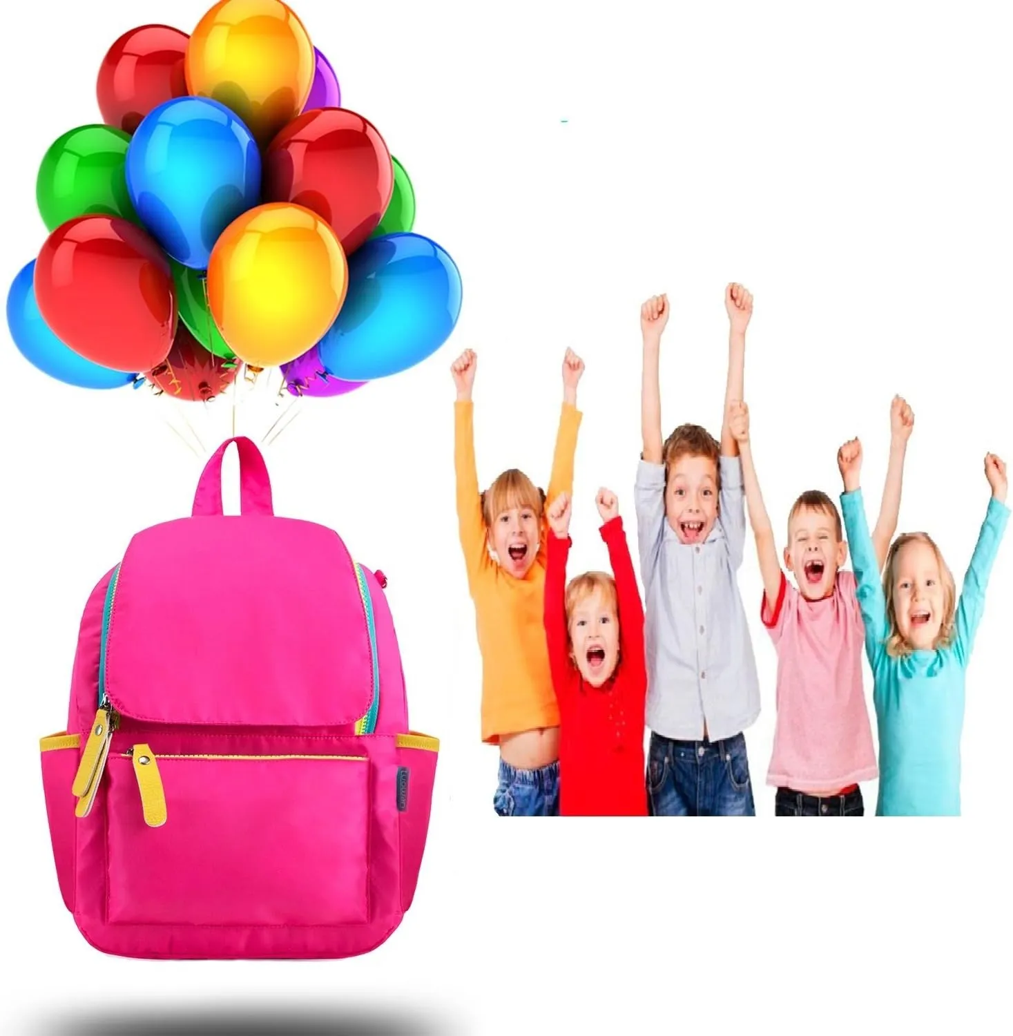 weiatas Kids Backpack Children Bookbag Preschool Kindergarten Elementary School Bag for Girls Boys (1530 hotpink, Small)