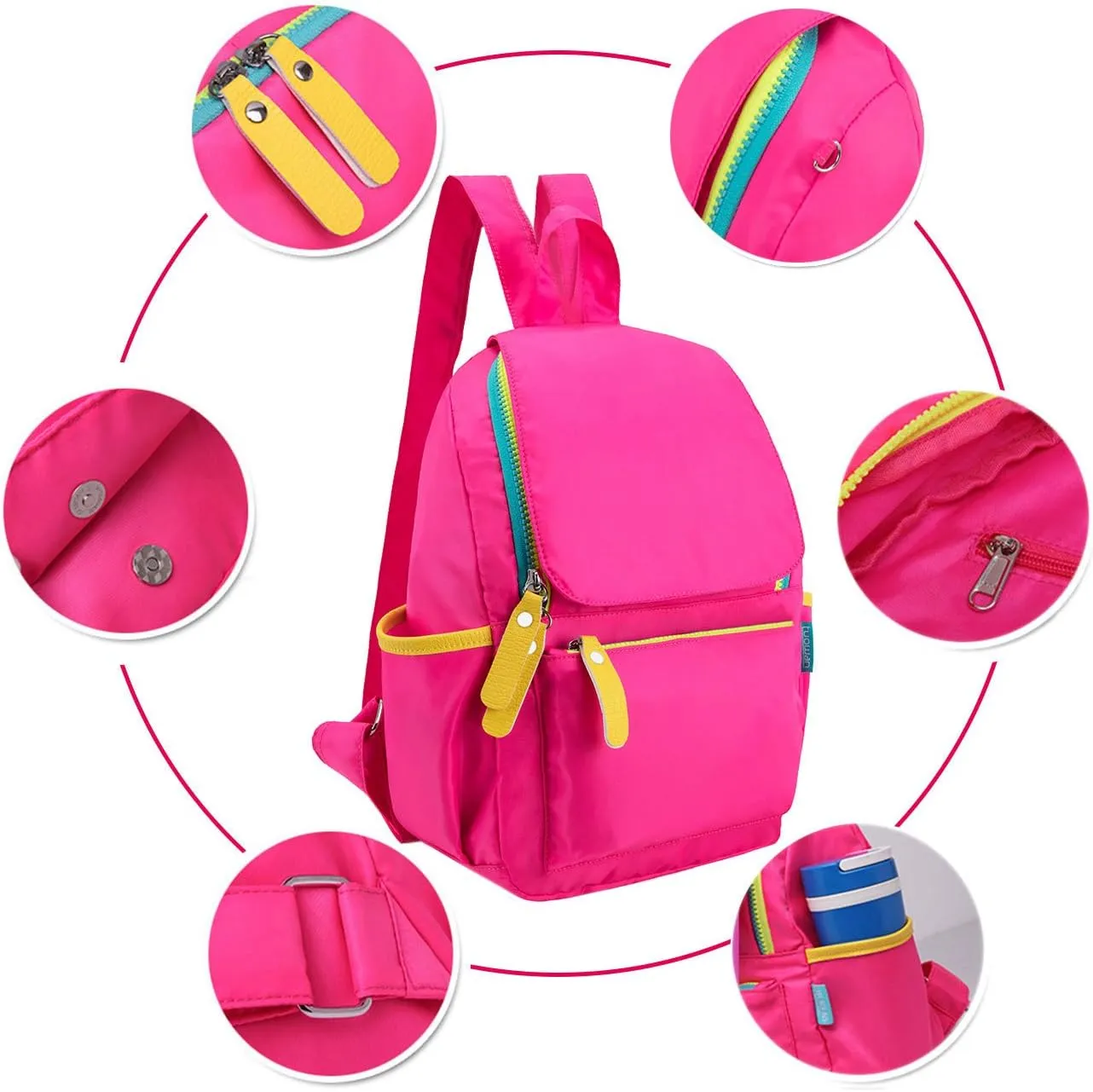 weiatas Kids Backpack Children Bookbag Preschool Kindergarten Elementary School Bag for Girls Boys (1530 hotpink, Small)