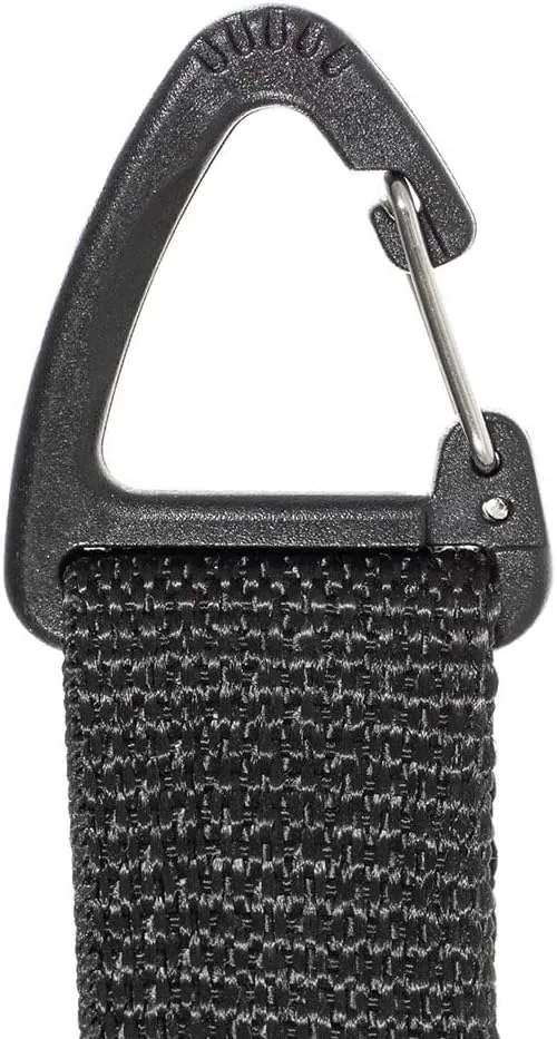 West Coast Paracord Black Plastic Triangle Carabiner Clips with Strap Slit