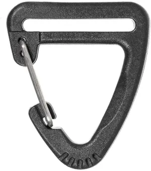 West Coast Paracord Black Plastic Triangle Carabiner Clips with Strap Slit