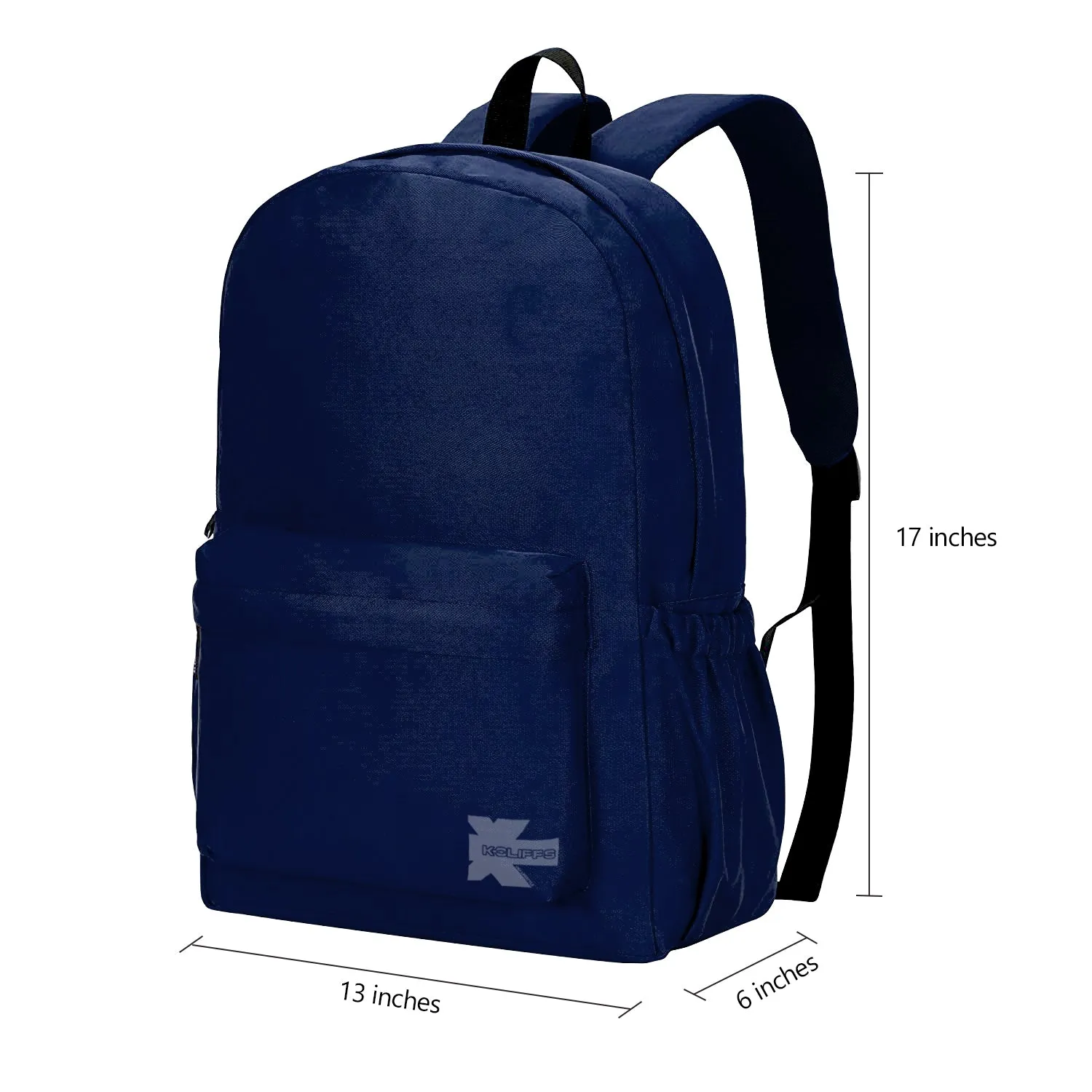 Wholesale Case Lot: 25 pcs Basic 18" School Backpack Simple Student School Bag Lightweight  |||   25 PACKS | $7.99 PER PACK
