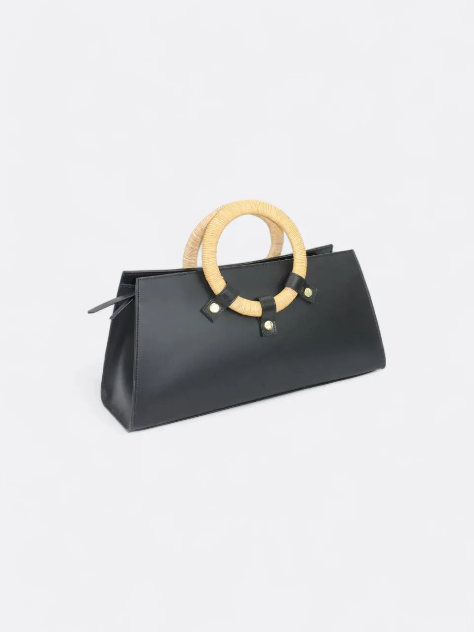 Wicker Handled Leather Handbags