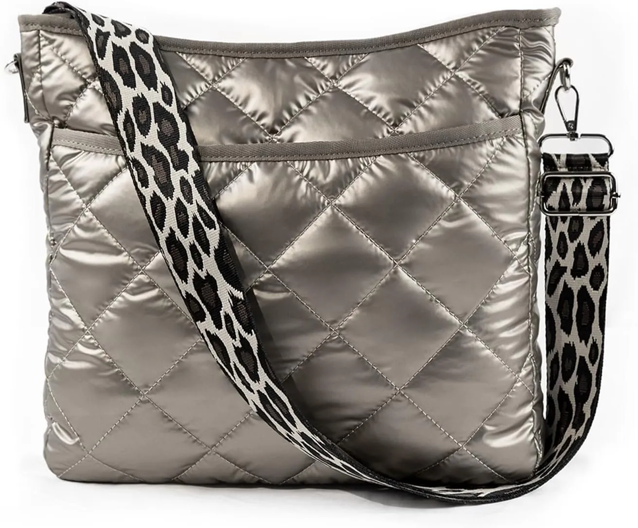 WiseBoy Quilted Crossbody Bag, Puffy Crossbody Purses with Wide Strap, Cotton Quilted Shoulder Bags for Women