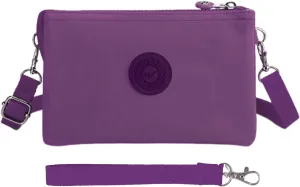 WITERY Wristlet Purse for Women - Waterproof Nylon Multi Pocket Small Clutch Purse with Shoulder and Wrist Straps