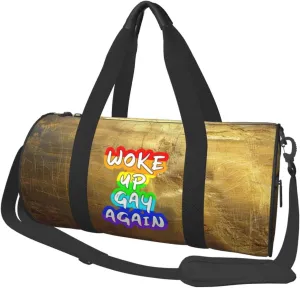 Woke Up Gay Again Duffel Bag Gym Bag Travel Sports Tote Large Foldable Beach Swim Yoga3
