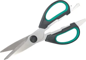 Wolfcraft 4164000 1 x Universal Household Scissors with Quick-Connection Handles/Additional Functions: Screwdriver, bottle opener, can opener