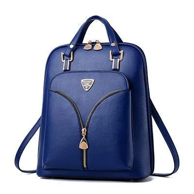 Women's Anti Theft Leather Backpack
