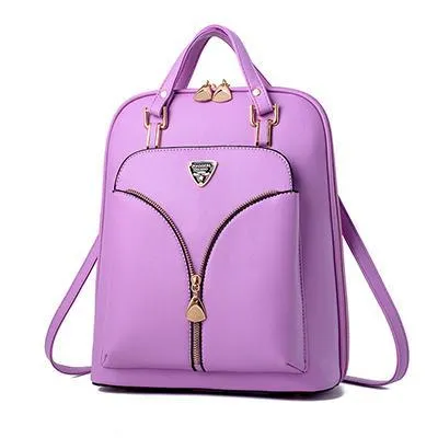 Women's Anti Theft Leather Backpack