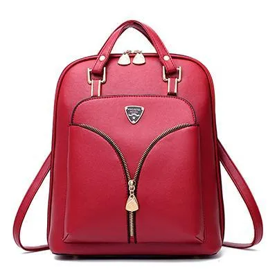 Women's Anti Theft Leather Backpack