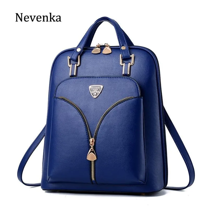 Women's Anti Theft Leather Backpack