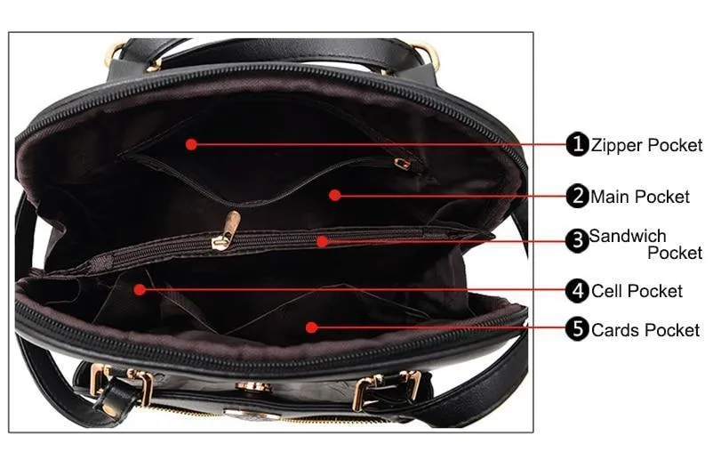 Women's Anti Theft Leather Backpack