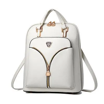Women's Anti Theft Leather Backpack