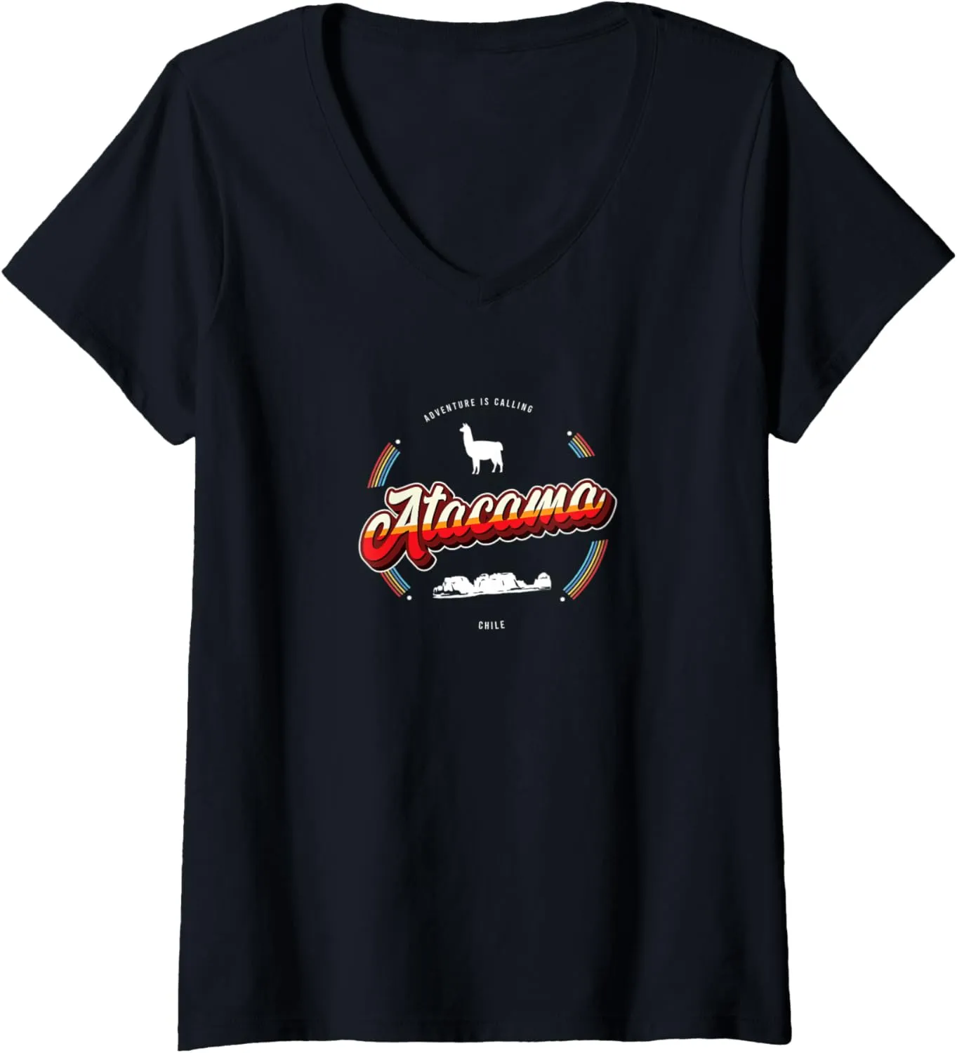 Womens Atacama Desert Reminder - Chile Souvenir V-Neck T-Shirt