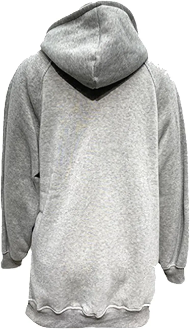 Womens Side Split Oversized Hoodies Sweatshirt Casual Solid Loose Fit Raglan Sleeve Pullover Tops with Kangroo Pocket
