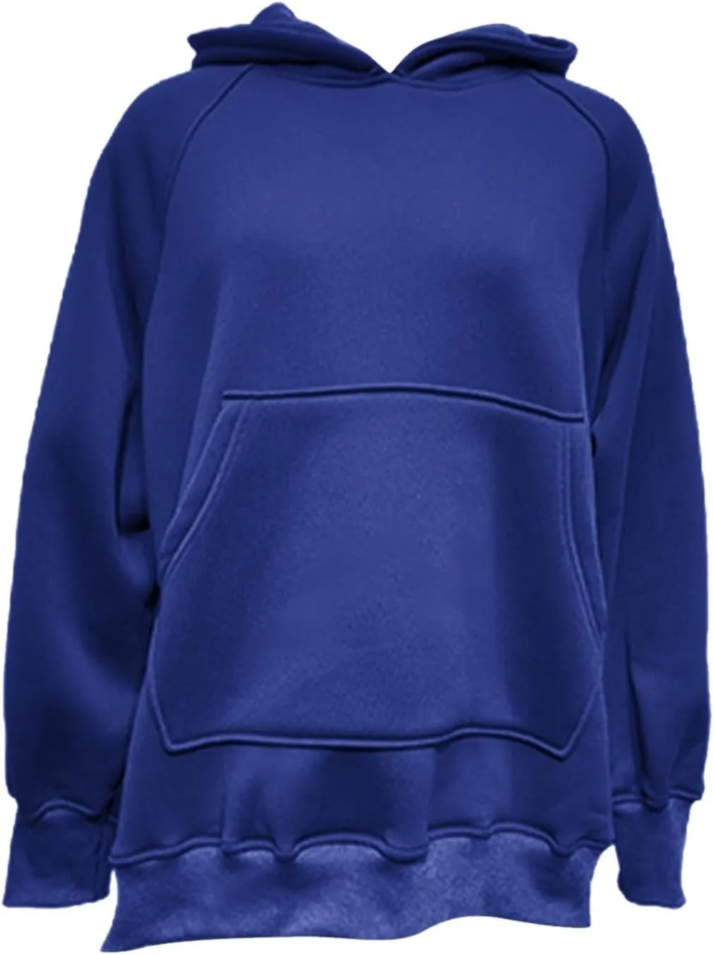 Womens Side Split Oversized Hoodies Sweatshirt Casual Solid Loose Fit Raglan Sleeve Pullover Tops with Kangroo Pocket
