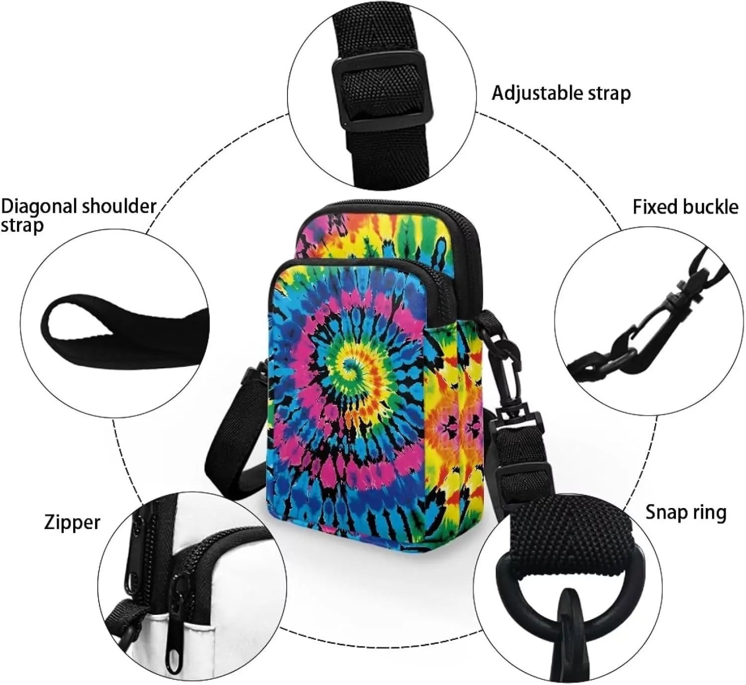 Womens Small Crossbody Bags Custom Cell Phone Purses Travel Pouch Shoulder Bag for Women