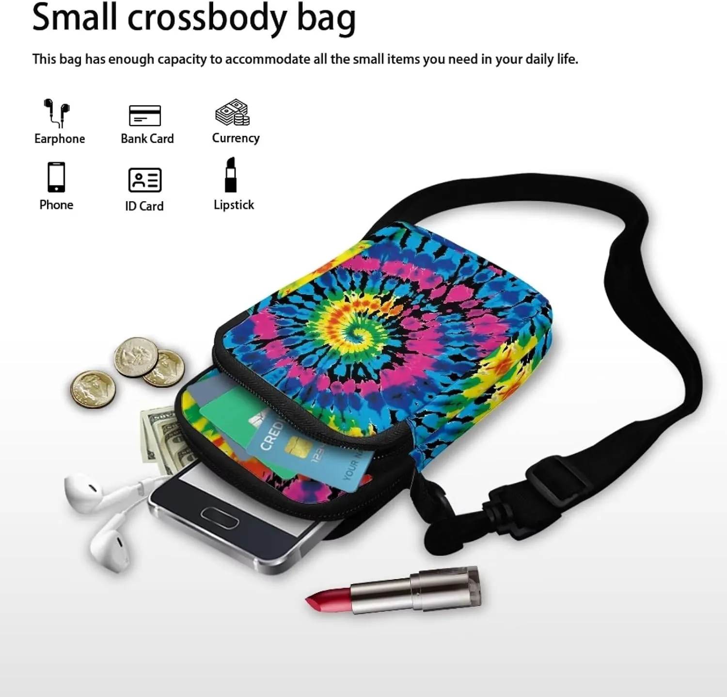 Womens Small Crossbody Bags Custom Cell Phone Purses Travel Pouch Shoulder Bag for Women