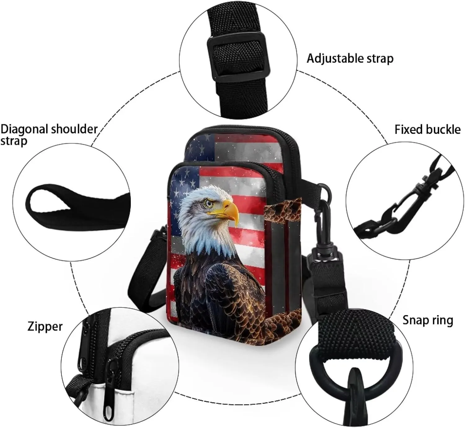 Womens Small Crossbody Bags Custom Cell Phone Purses Travel Pouch Shoulder Bag for Women