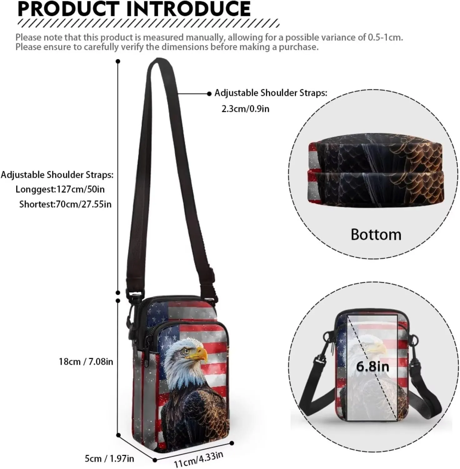 Womens Small Crossbody Bags Custom Cell Phone Purses Travel Pouch Shoulder Bag for Women