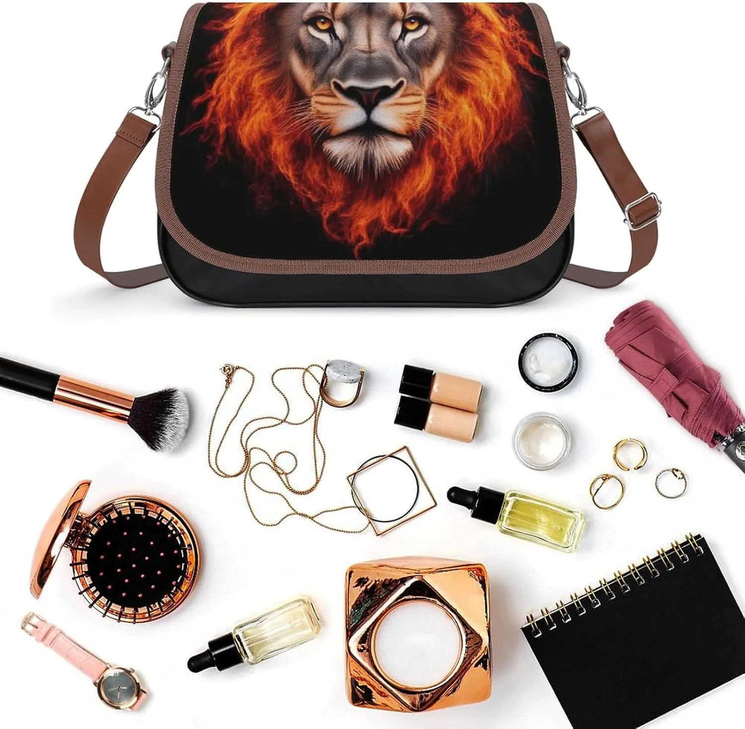 Womens Small Crossbody Purse with Adjustable Strap, Pu Leather Shoulder Bags for Travel Work