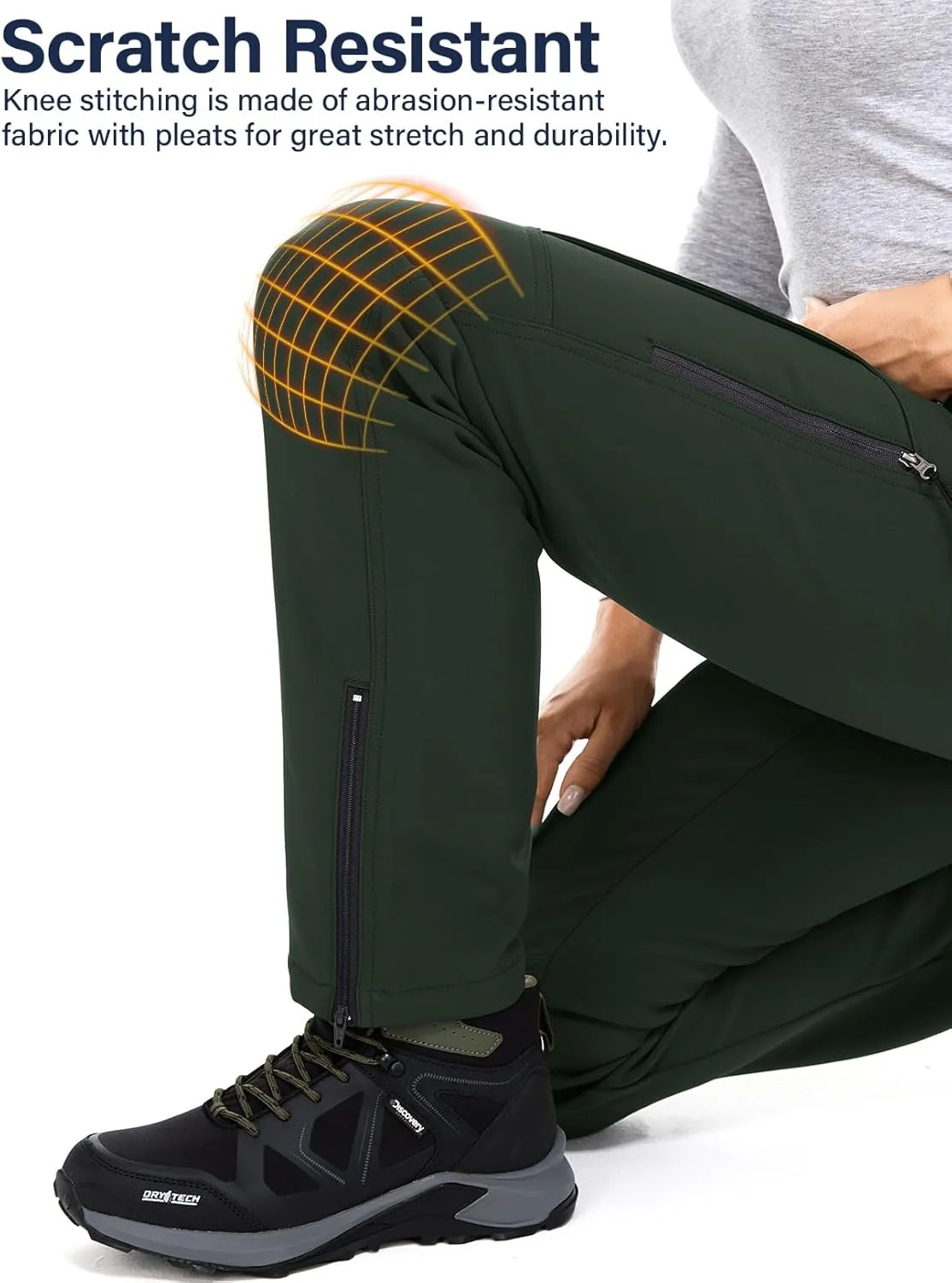 Womens Snow Pants Winter Waterproof Outdoor Soft Shell Fleece Linded Cargo Ski Hiking Pants