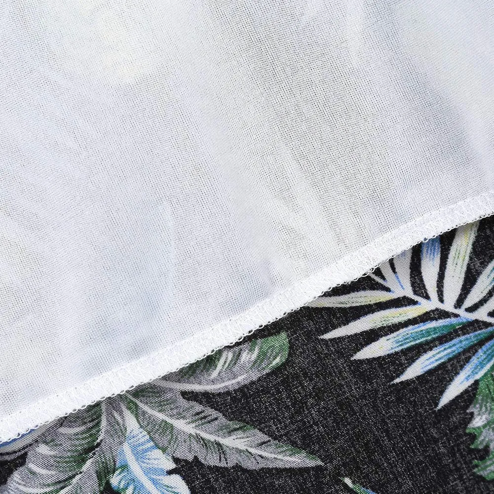 Women's Strap Maxi Hawaiian V Neck Floral Casual Beach Dresses