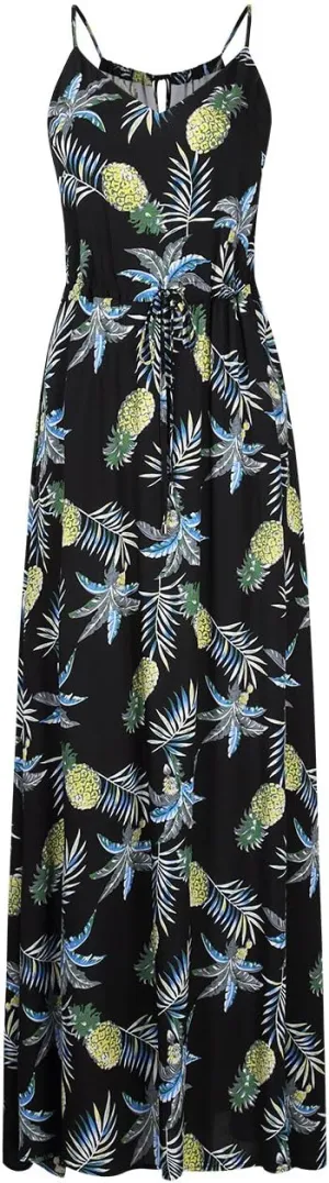 Women's Strap Maxi Hawaiian V Neck Floral Casual Beach Dresses