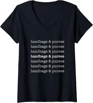 Womens Wife Boss's: Handbags & Purses V-Neck T-Shirt