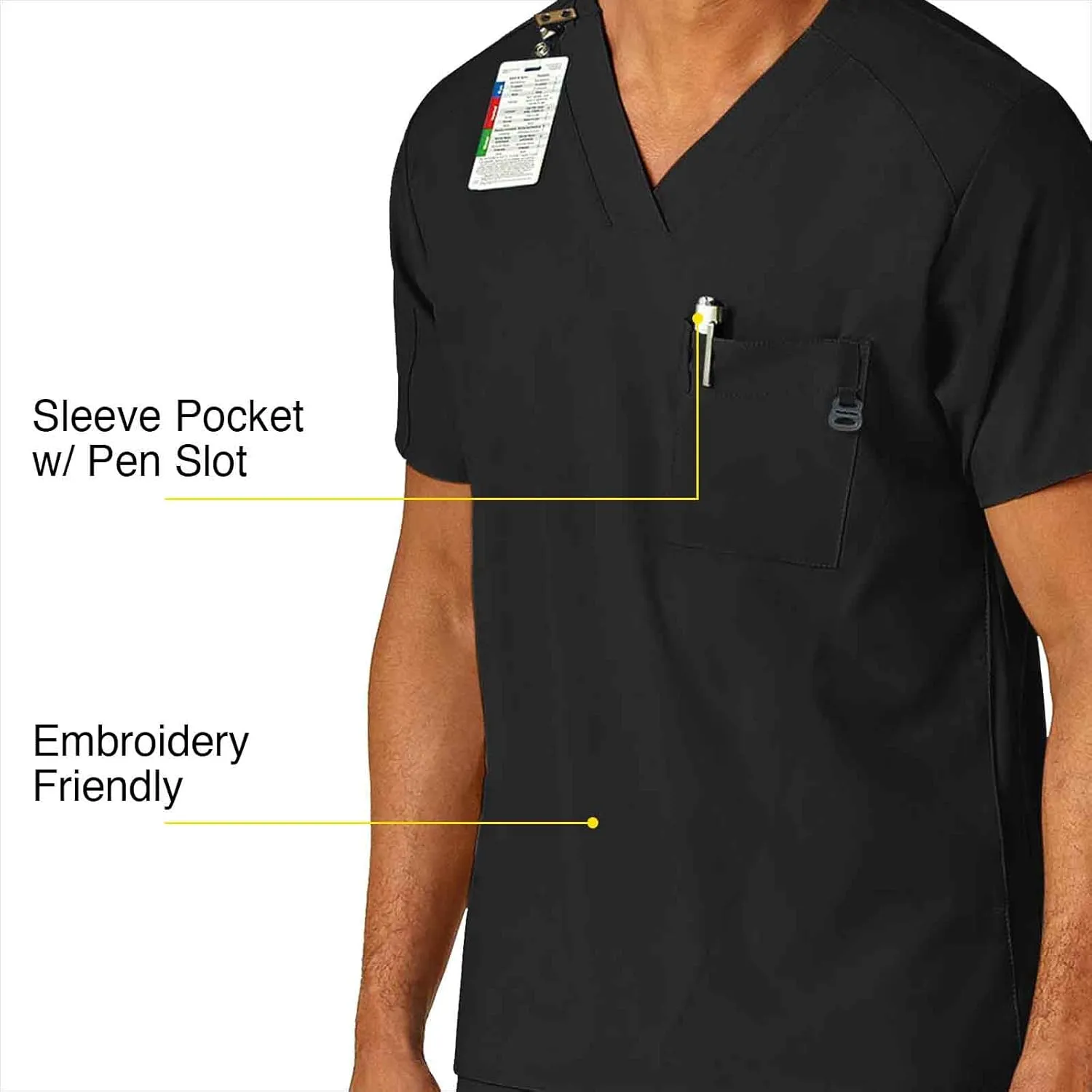 WonderWink Men's V-Neck Top