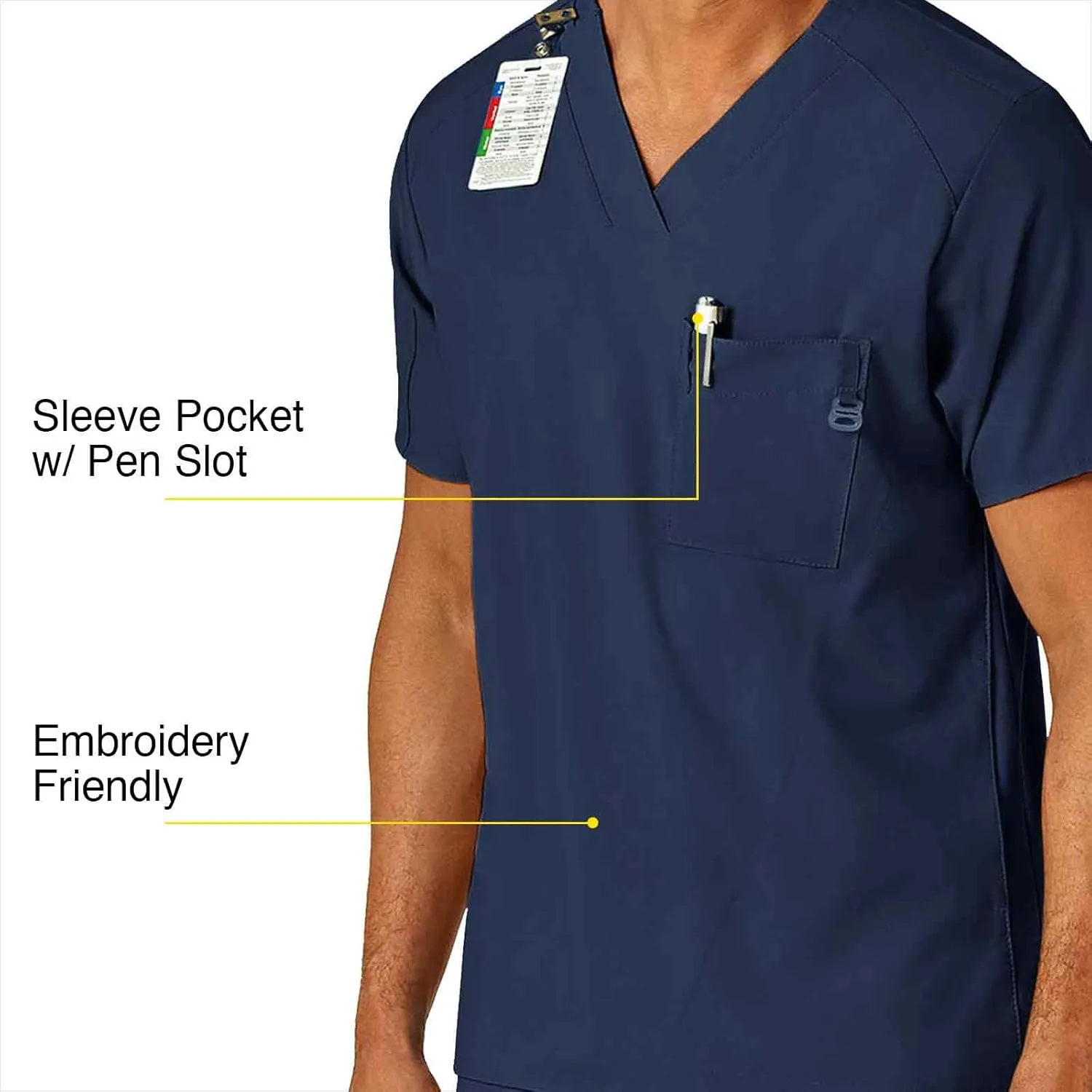 WonderWink Men's V-Neck Top