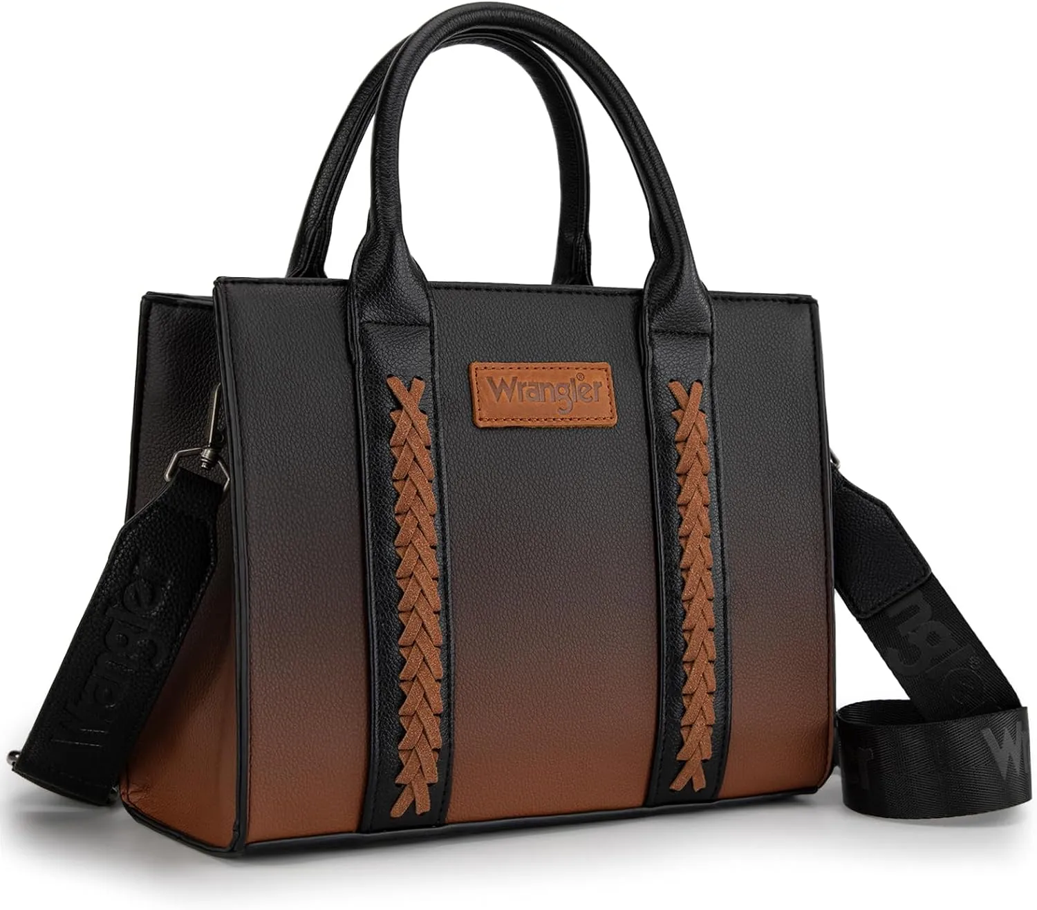 Wrangler Medium Tote Bag for Women Designer Satchel Handbags Top-handle Purses with Strap