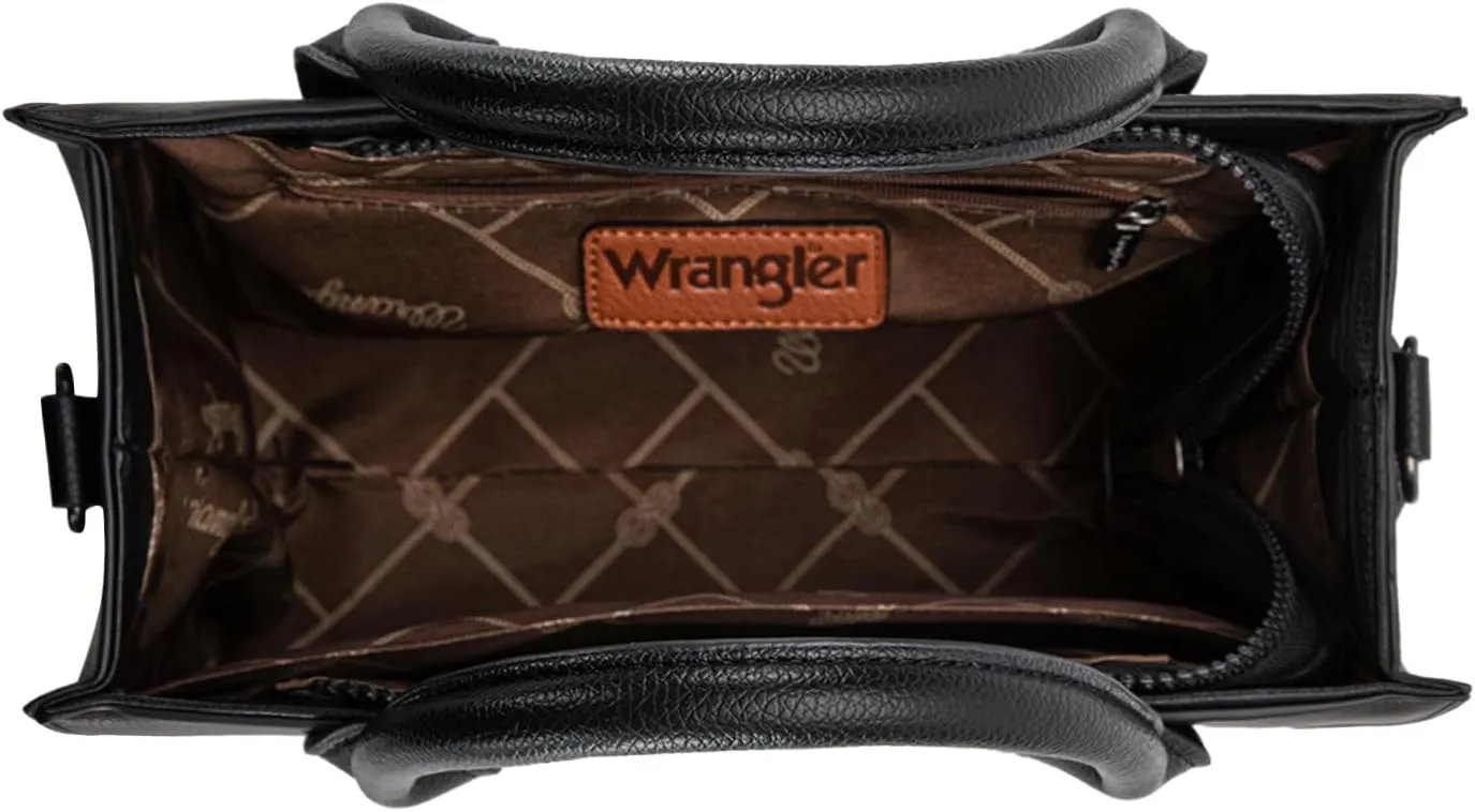 Wrangler Medium Tote Bag for Women Designer Satchel Handbags Top-handle Purses with Strap