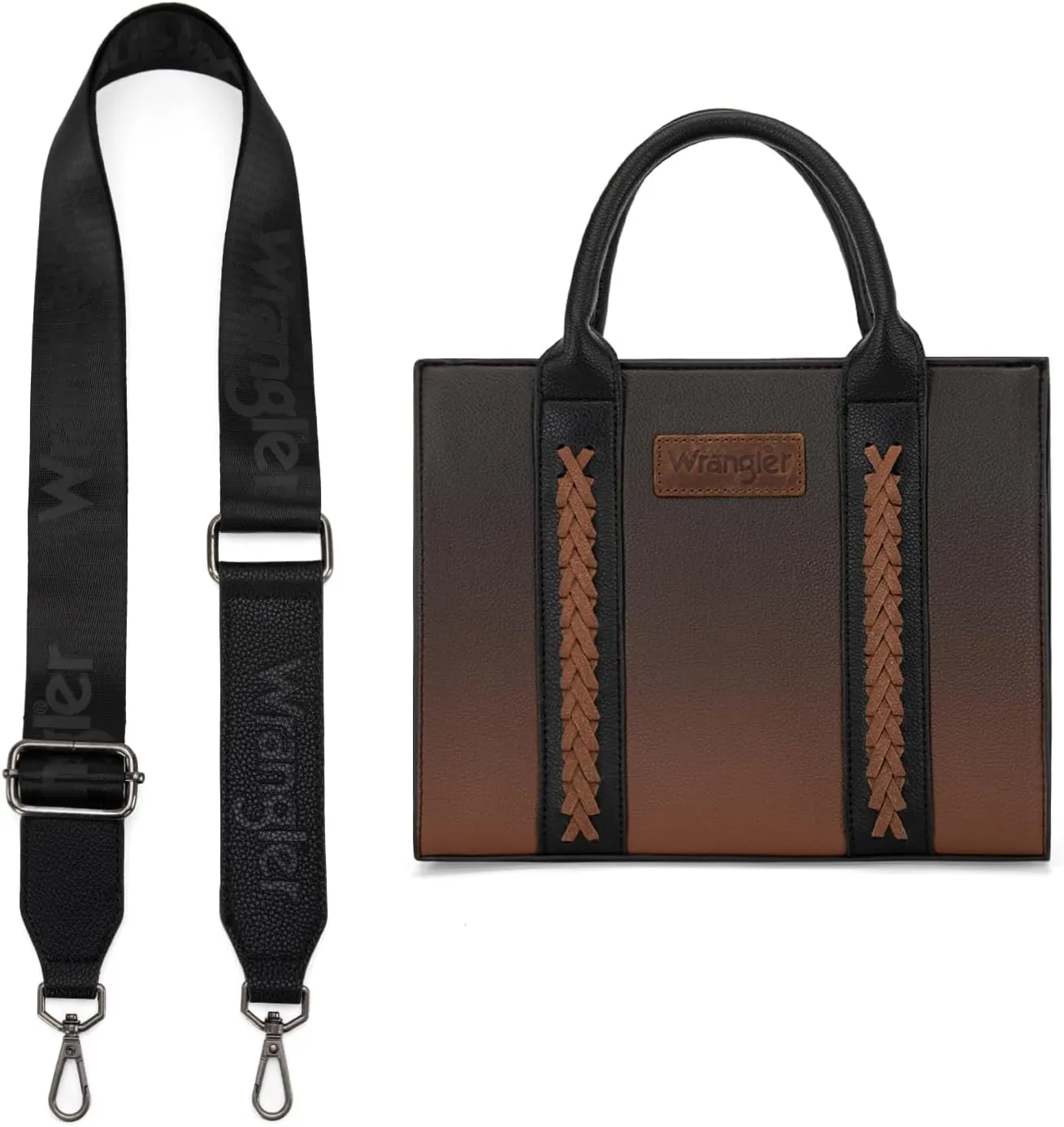 Wrangler Medium Tote Bag for Women Designer Satchel Handbags Top-handle Purses with Strap