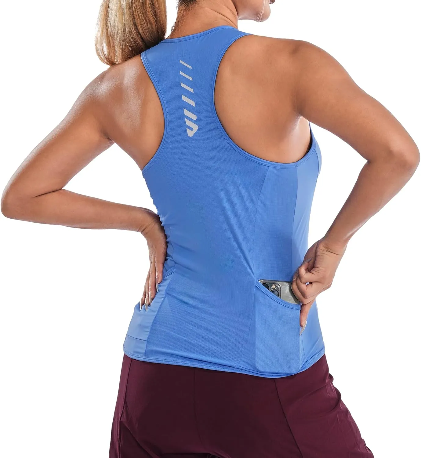 Wulibike Sleeveless Cycling Jersey Women Running Shirts Vest bike top Summer Biking tank Basic Top With Pockets