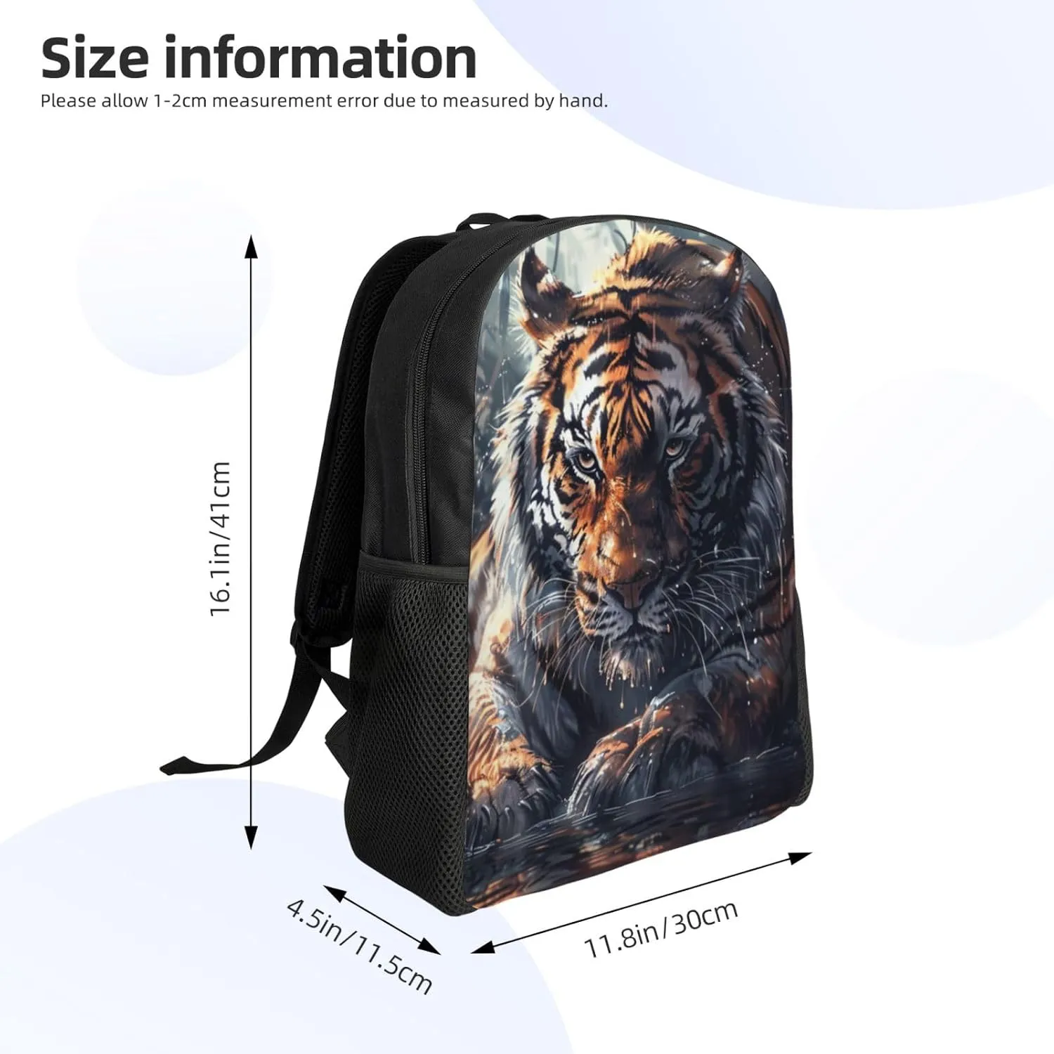 Xerial Crouching Tiger Backpack Waterproof Anti Theft Durable Light Laptop Bag Backpacks For Women Men Travel Gym Backpack