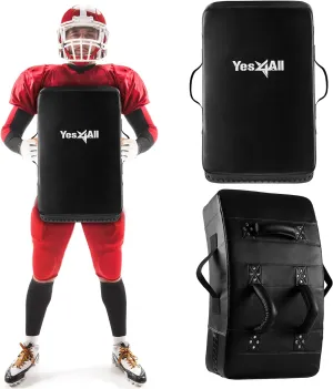 Yes4All Blocking Pad, Solid Rivets & Durable Leather Shield Pads, American Football. Basketball Training Equipment, Football Blocking Pads - Ideal for Martial Arts, Contact Drills, Sparring, Karate