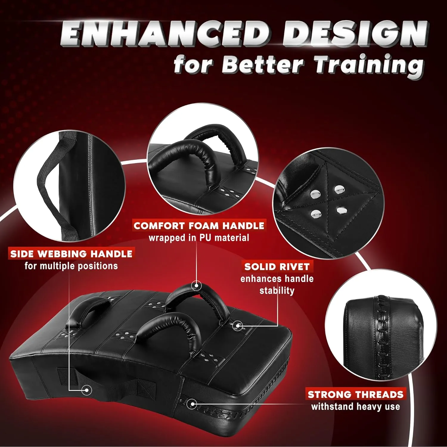 Yes4All Blocking Pad, Solid Rivets & Durable Leather Shield Pads, American Football. Basketball Training Equipment, Football Blocking Pads - Ideal for Martial Arts, Contact Drills, Sparring, Karate