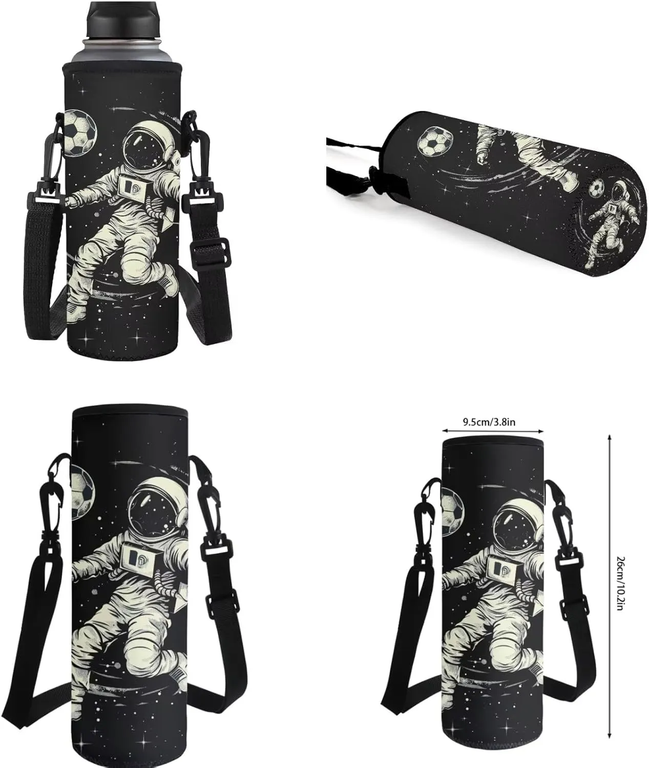 YEXIATODO Elementary School Backpack With Lunch Box Astronaut Soccer Bookbags for 6th Grade Boys Backpack Set 4 in 1 Kindergarten School Book Bag with Side Pocket