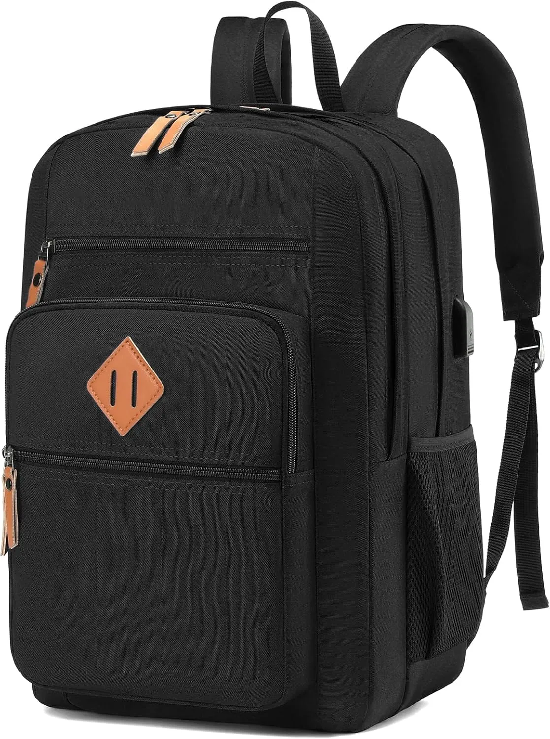 YGR Classic Carry-on Travel Backpack for Men and Women, Anti Theft Laptop Backpack with USB Charging Port for Work, Large Computer Backpack for College, Water Resistant, Outdoor Sports, Work, Black