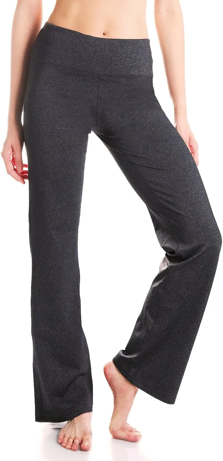 Yogipace,Petite/Regular/Tall,Women's Bootcut Yoga Pants Long Workout Pant with Back Pockets