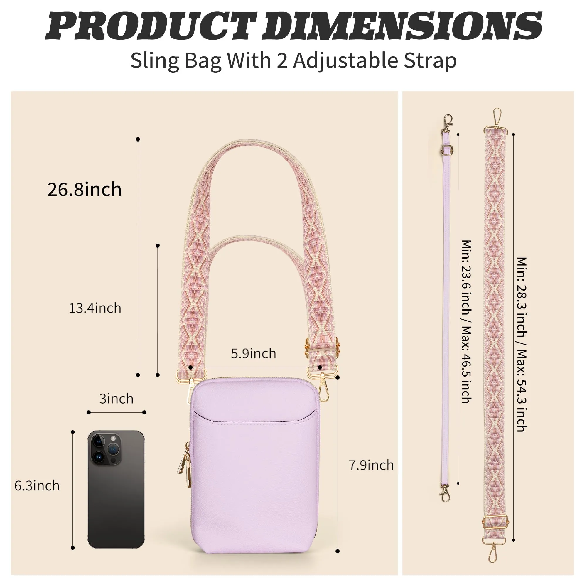 YOOLIFE Crossbody Bags for Women, Mothers Day Gifts for Mom Friend Birthday Gifts Black Leather Sling Bag Cross Body Bag for Women Travel Bag for Women RFID Blocking Cell Phone Walent Bag Gifts Her
