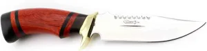 Zakharov Hunter Serrated 5" Sporting, Survival Hunting Knife with Leather Sheath, Ergonomic Handle, Knife for Camping, Hiking, Outdoor