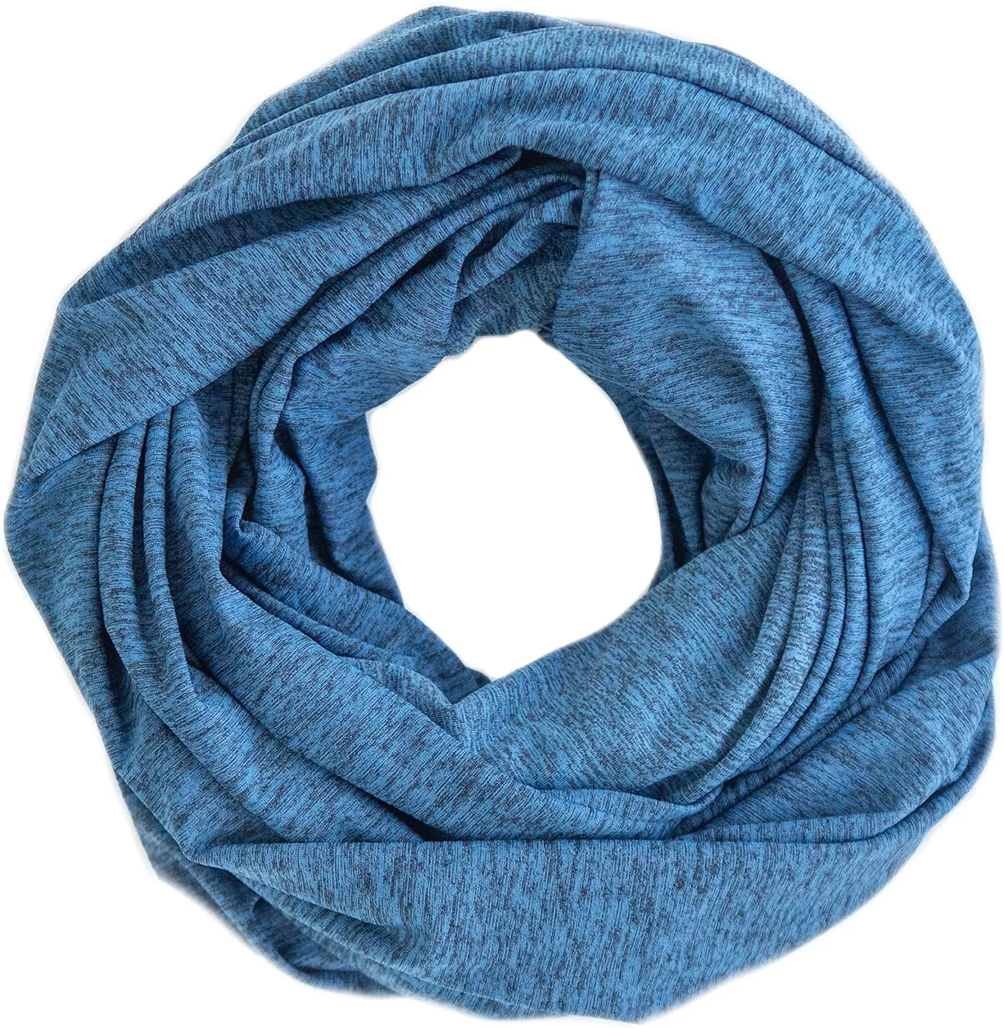 Zero Grid Infinity Travel Scarf Loop with Hidden Zipper Pockets for Passport, Phone, Cash, Cards