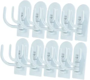 Zerodeko Bathroom Hangers and Hooks Adhesive Wall Mount Hooks Stainless Steel Chrome Towel Coat Rack