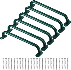 Zonon 6 Pcs Safety Playground Handles Swing Set Metal Safety Handles Outdoor Swing Set Accessories Grab Playset Handles Grips Climbing Frame for Play House Jungle(Green, 17 Inch)